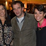 La gerente de eventos de la firma anfitriona, Luz Latour, con su hija Justina y el coordinador técnico, Omar Escales.