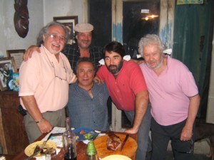 Carlos Secundino Benítez festejó su cumple con los amigos Pocho Sosa, Claudio Maldonado y Coco Segura.