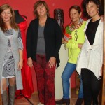 Marcela Rinaldi, Alejandrá Carné, Vida Levinzon y Pato Baldín, las organizadoras de la muestra de Arte y Diseño.