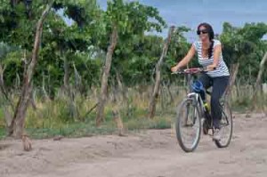 En bicicleta por Chacras -y sus alrededores-. Así lo confirma la chef Suyai Guiñazú, fanática del dos ruedas.
