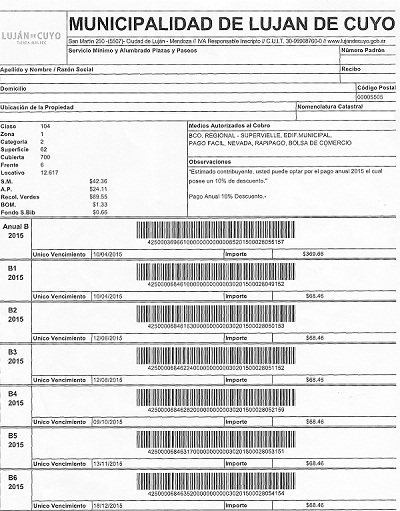 boleta municipal con error